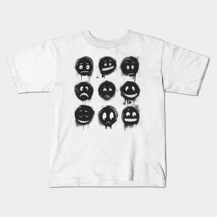 gloomy emoticons Kids T-Shirt